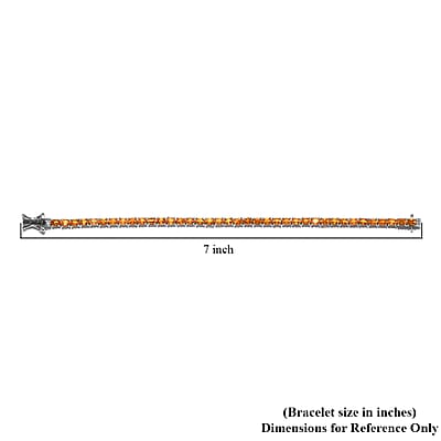Mexican Fire Opal Tennis Bracelet in Platinum Over Sterling Silver (6.50 In) 4.90 ctw