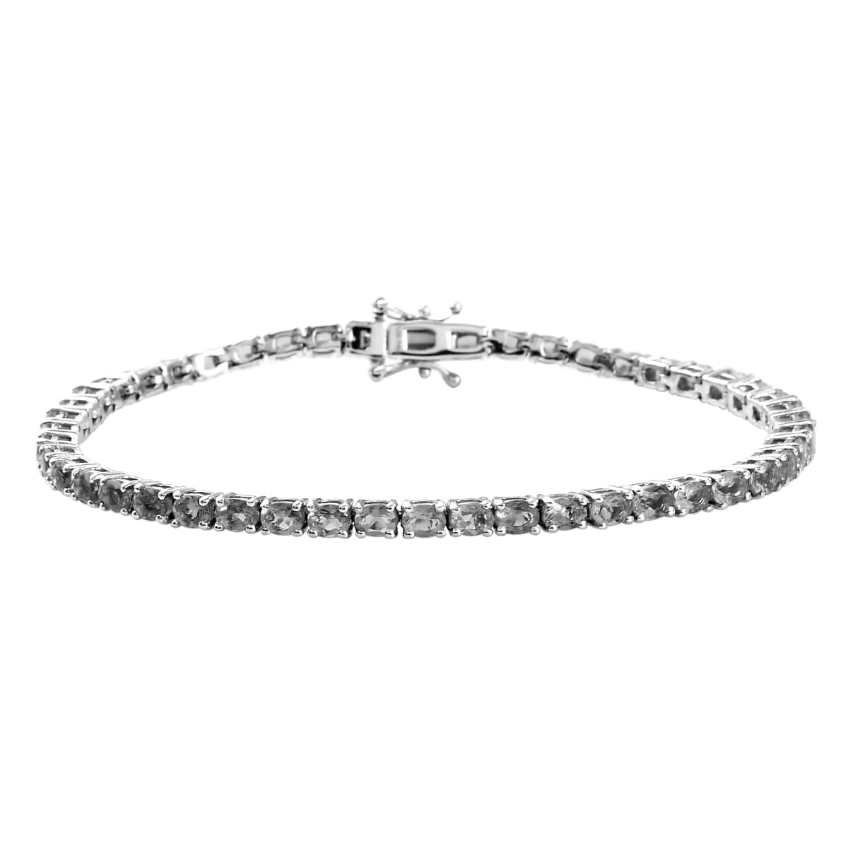 Mexican Fire Opal Tennis Bracelet in Platinum Over Sterling Silver (8.00 In) 10.65 Grams 6.15 ctw image number 0