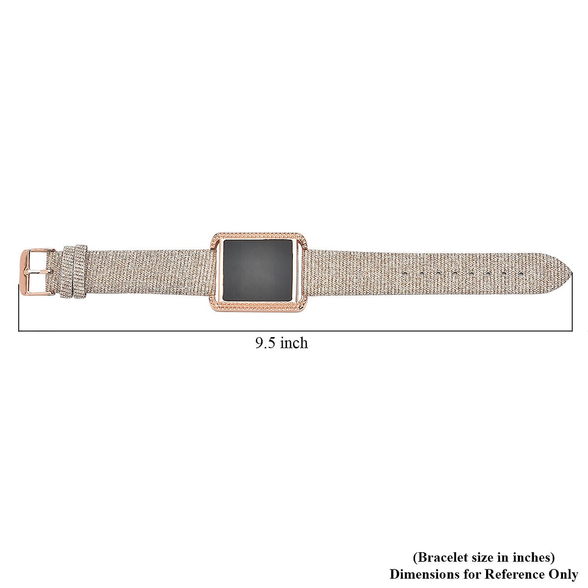Strada Electronic Movement Digital Watch with Rose Gold Faux Leather & Stardust Strap (34mm) (6.75-8.50 Inch) image number 6