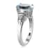 Espirito Santo Aquamarine and Natural White Zircon Ring in Platinum Over Sterling Silver (Size 7.0) 2.65 ctw image number 3