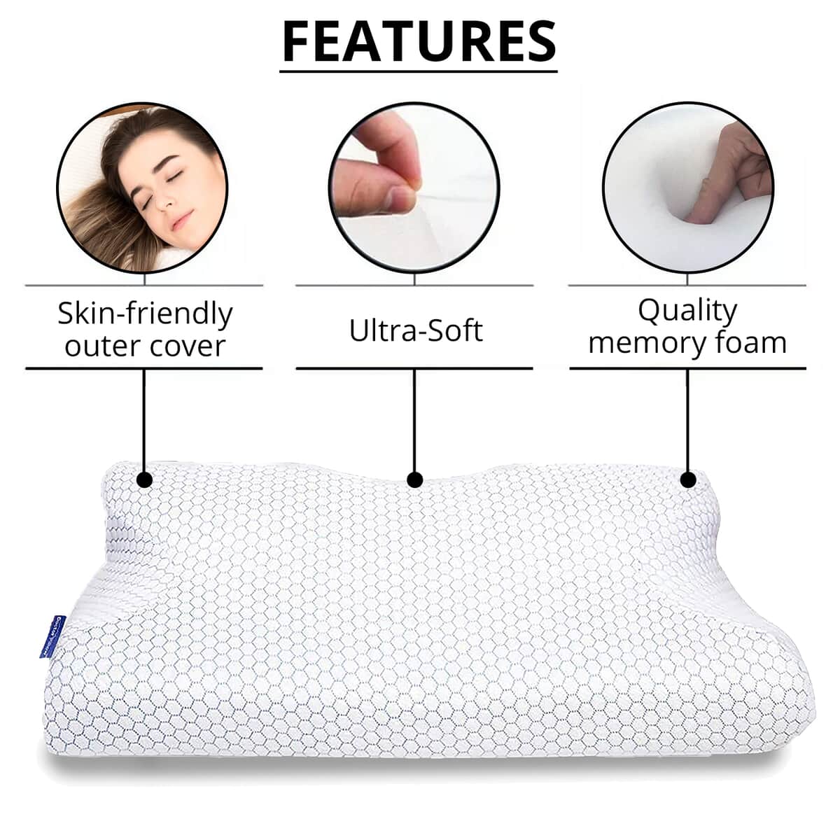 Cool Air Memory Foam Pillow by Doctor Pillow | Best Memory Foam Pillow | Memory Foam Neck Pillow image number 2