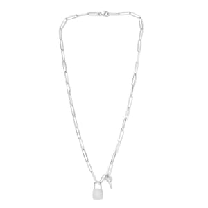 Platinum Over Sterling Silver Fancy Necklace 20 Inches 7.50 Grams