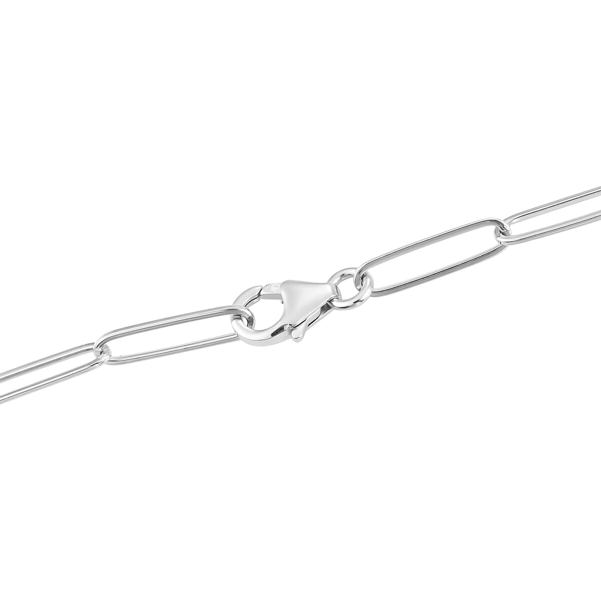 Platinum Over Sterling Silver Fancy Necklace 20 Inches 7.50 Grams image number 4