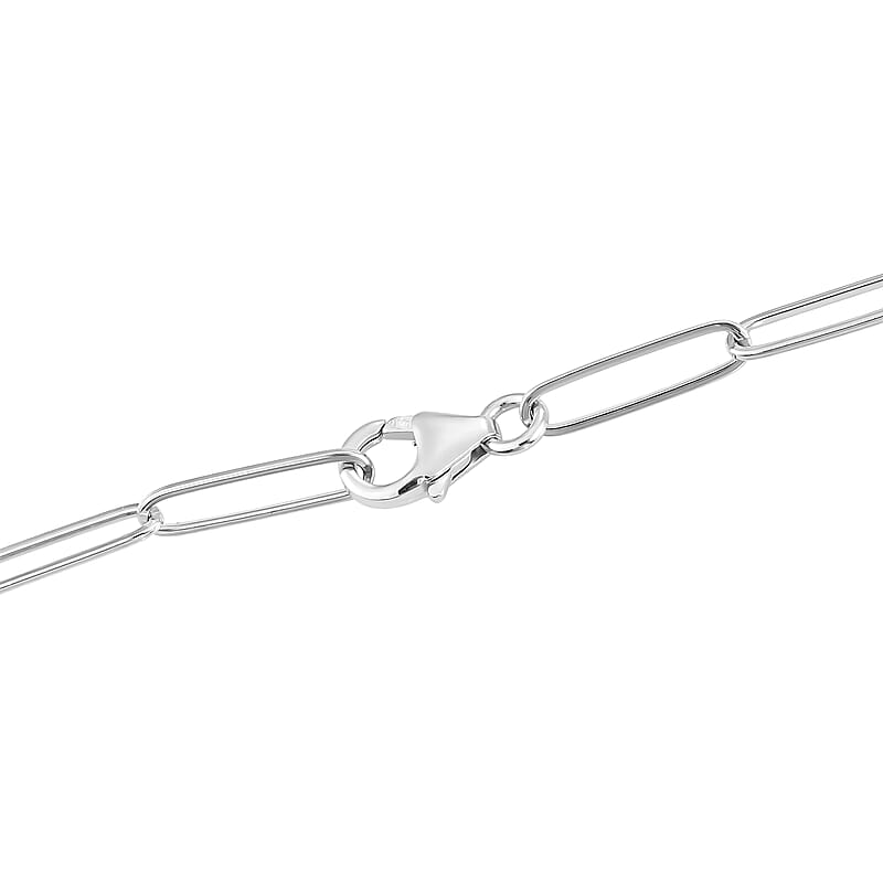 Platinum Over Sterling Silver Fancy Necklace 20 Inches 7.50 Grams