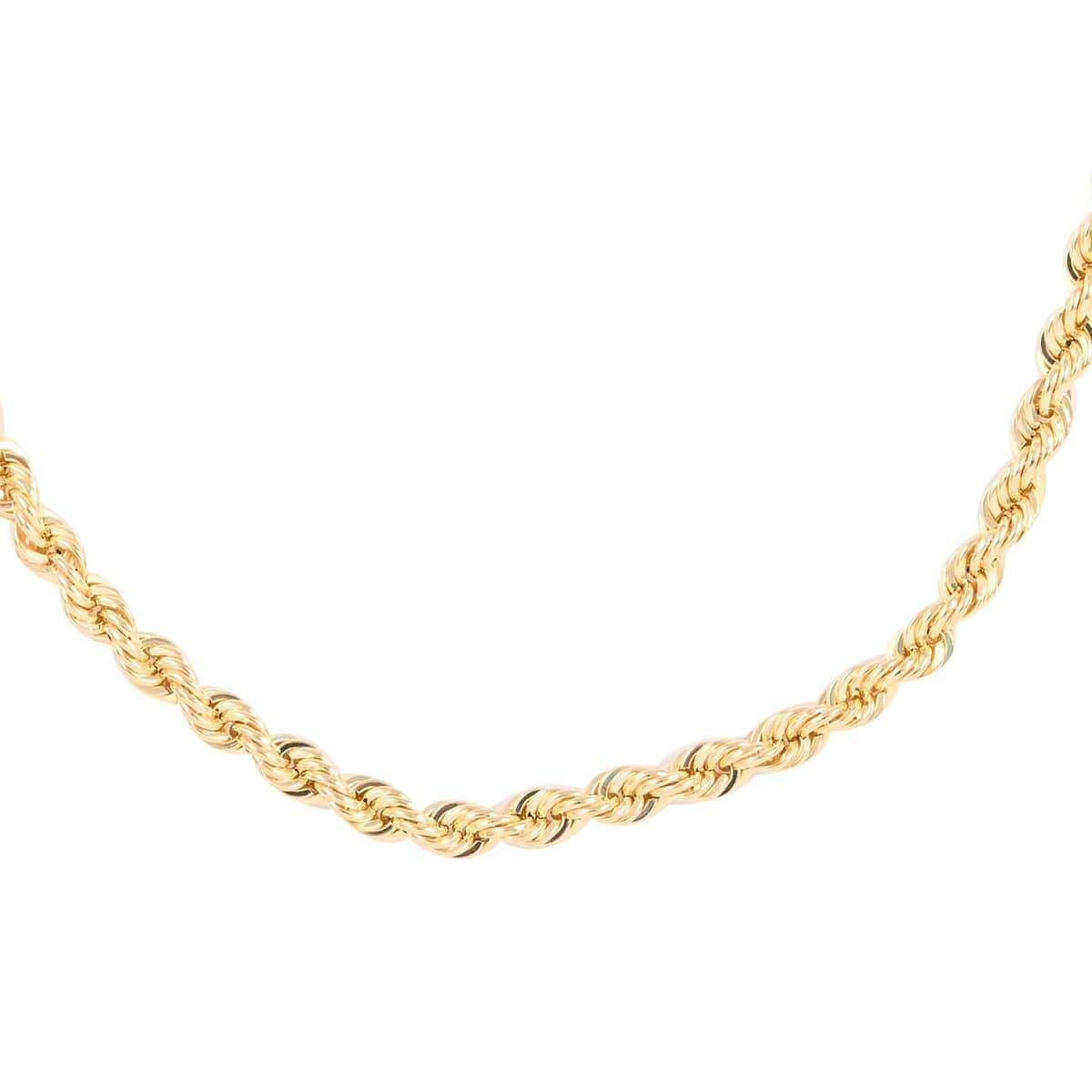 Vegas Closeout Deal 10K Yellow Gold 3.3mm Quint Rope Necklace 22 Inches 5.60 Grams image number 0