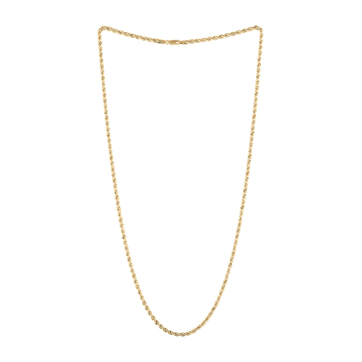 Vegas Closeout Deal 10K Yellow Gold 3.8mm Quint Rope Necklace 22 Inches 7.35 Grams image number 2