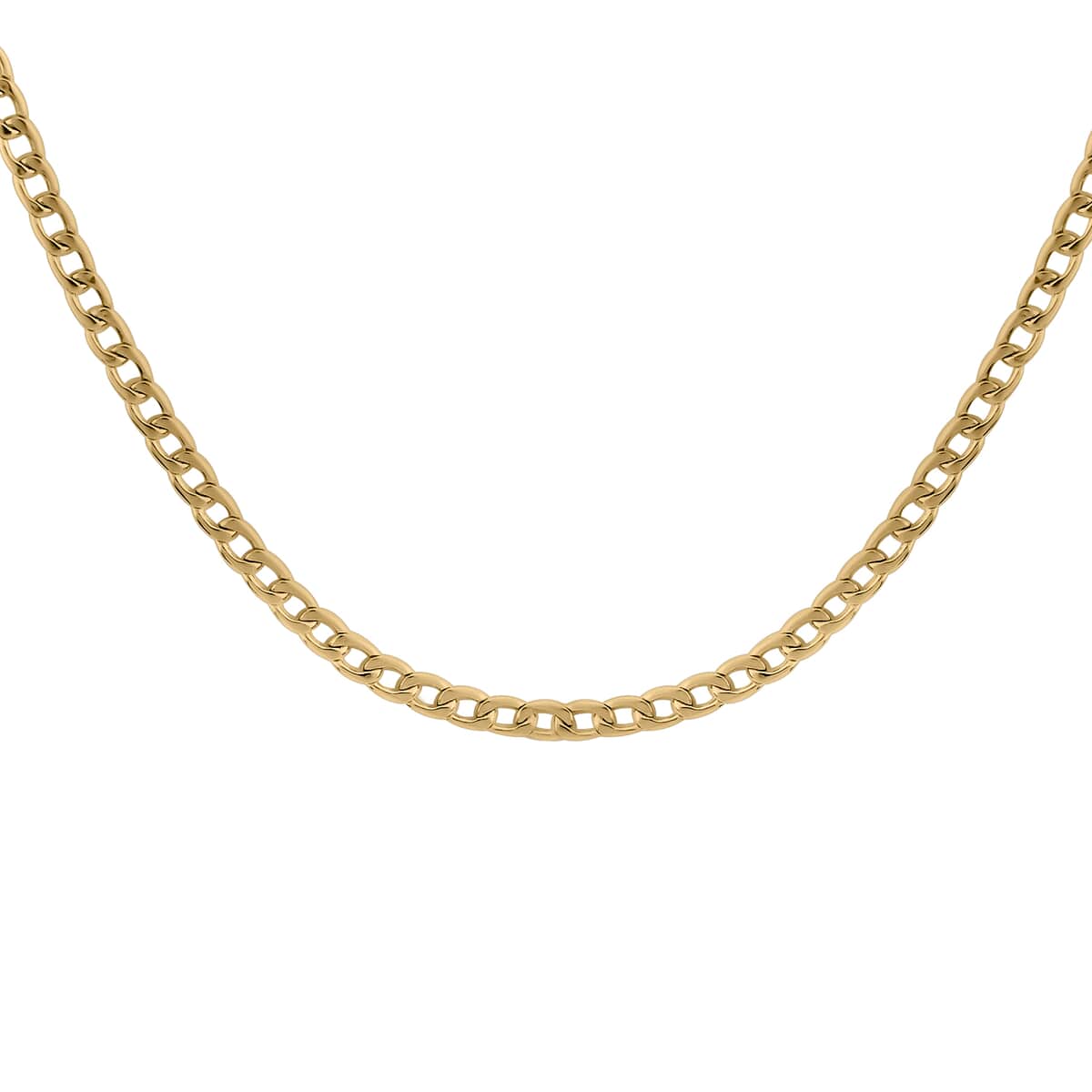 VEGAS CLOSEOUT Deal 10K Yellow Gold 5.5mm Curb Necklace 24 Inches 12.25 Grams image number 0