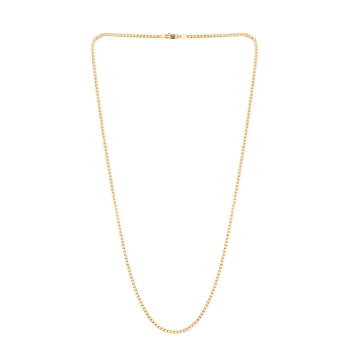 VEGAS CLOSEOUT Deal 10K Yellow Gold 5.5mm Curb Necklace 24 Inches 12.25 Grams image number 2
