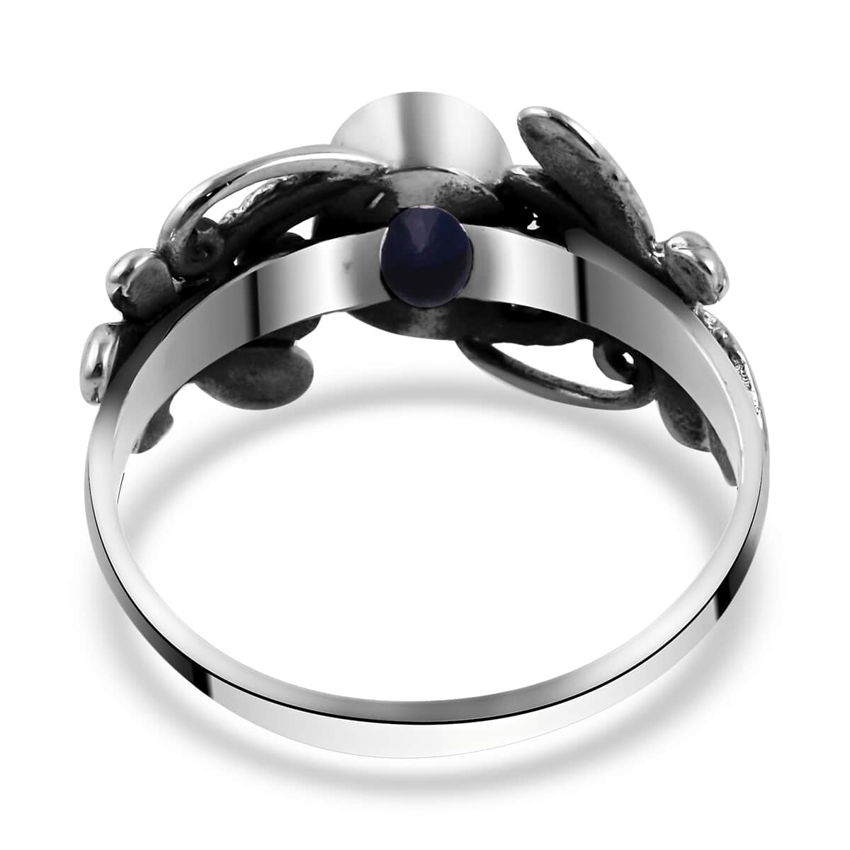 BALI LEGACY Diffused Blue Sapphire Dragonfly Ring in Sterling Silver 1.25 ctw image number 4