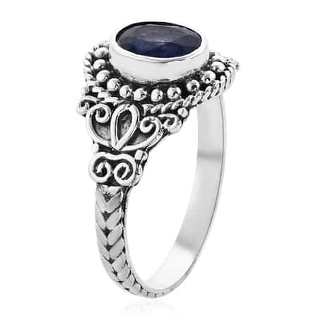 Bali Legacy Diffused Blue Sapphire Ring in Sterling Silver (Size 7.0) 1.50 ctw image number 3