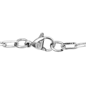 Mojave Orange Turquoise 5.85 ctw Necklace in Silvertone and Stainless Steel 18 Inches 