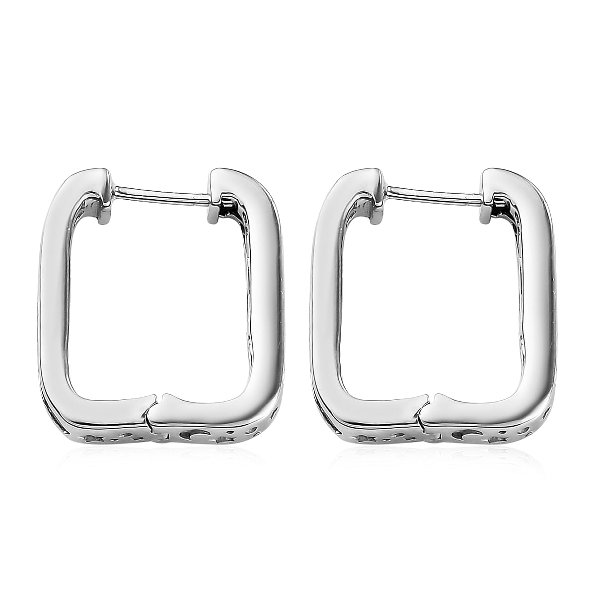 Tanzanite Hoop Earrings in Platinum Over Sterling Silver 1.25 ctw
