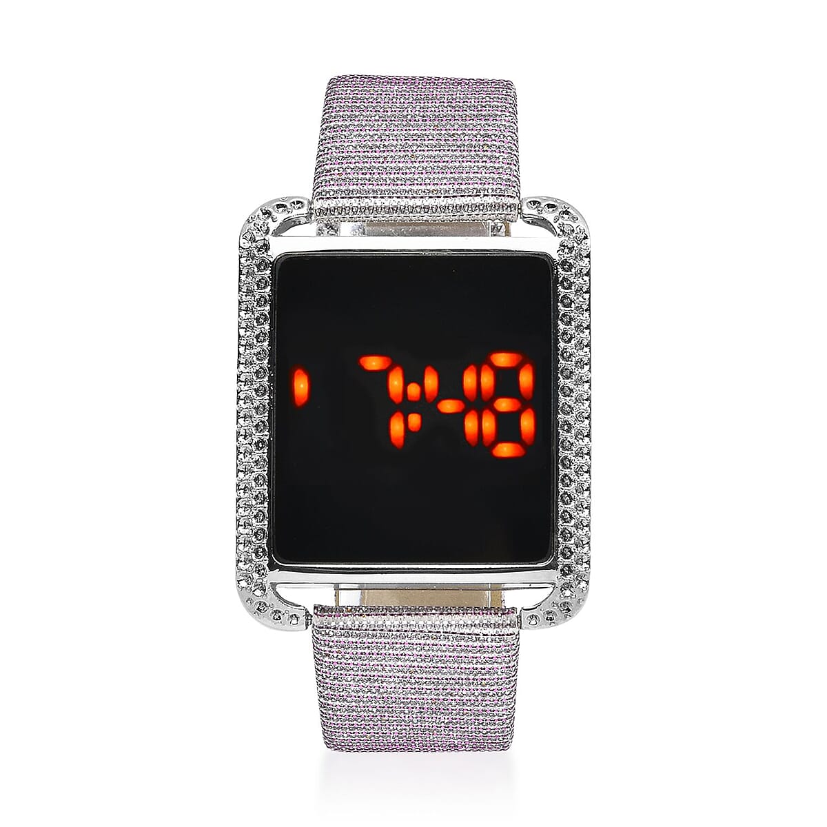 Buy Strada Electronic Movement Digital Watch with Lilac Faux 
