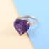 LUXORO 10K Rose Gold AAA Lusaka Amethyst Solitaire Heart Ring 2.50 Grams 8.50 ctw image number 1