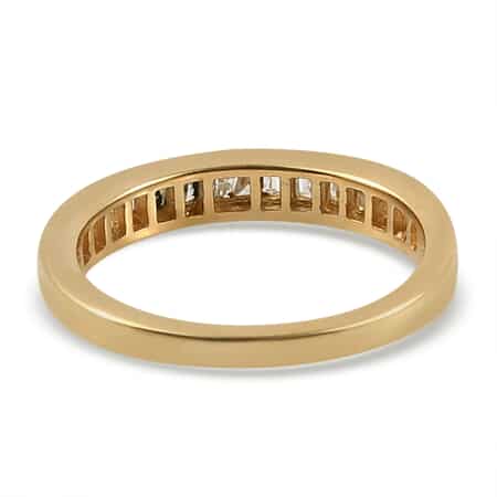 Diamond Half Eternity Ring in 14K Yellow Gold Over Sterling Silver (Size 7.0) 0.33 ctw image number 6