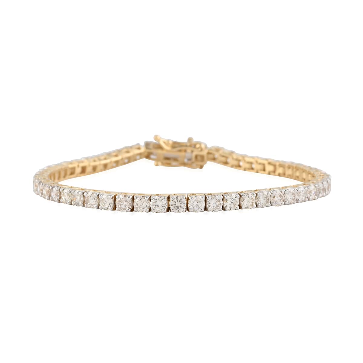 NY Closeout 14K Yellow Gold G-H I1 Diamond Tennis Bracelet (6.50 In) 10.3 Grams 5.00 ctw image number 0