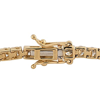 NY Closeout 14K Yellow Gold G-H I1 Diamond Tennis Bracelet (6.50 In) 10.3 Grams 5.00 ctw