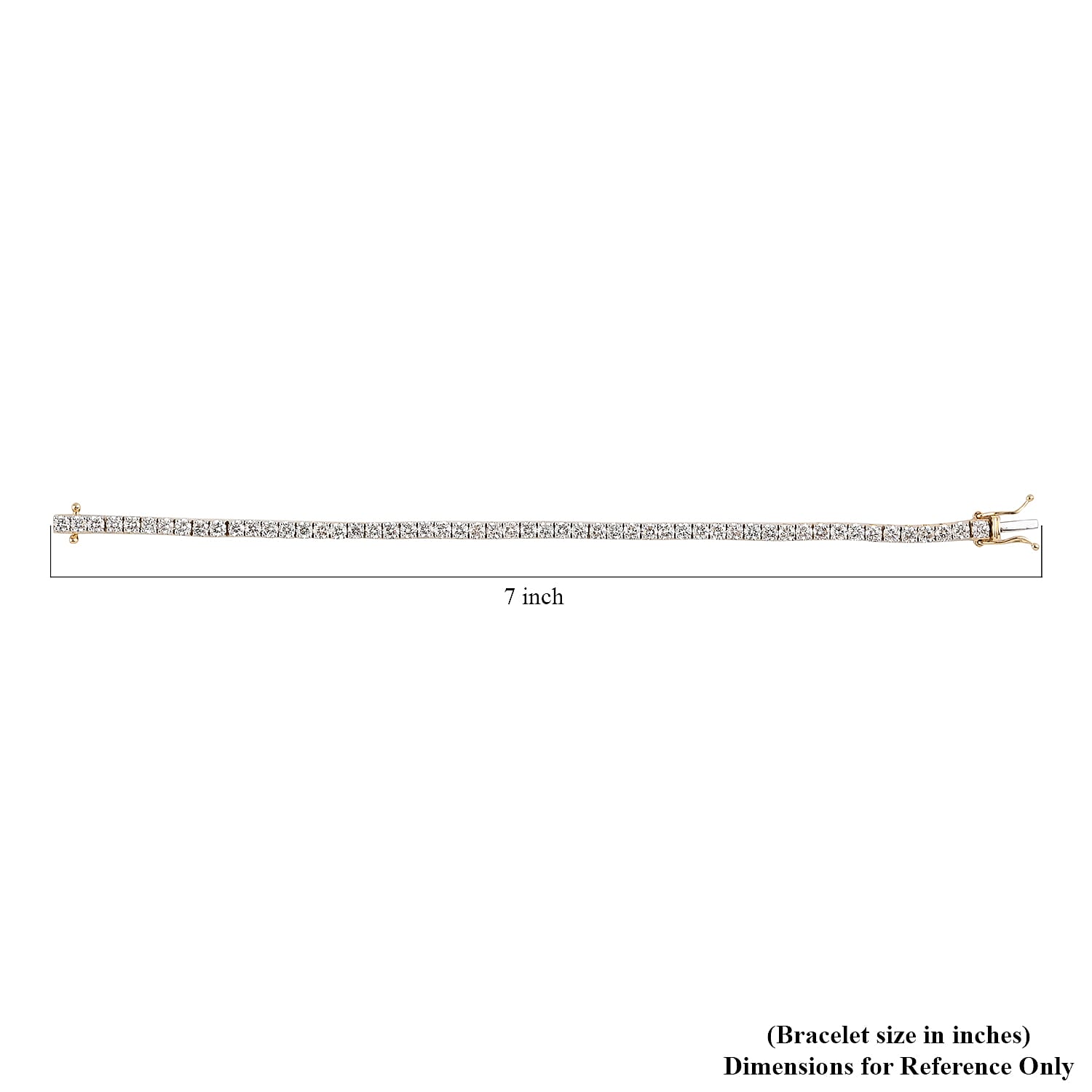 NY Closeout 14K Yellow Gold G-H I1 Diamond Tennis Bracelet (6.50 In) 10.3 Grams 5.00 ctw