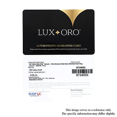 Luxoro AAA Turkizite and Diamond 2.40 ctw Pear Shape Double Halo Ring in 10K Yellow Gold (Size 10.0)