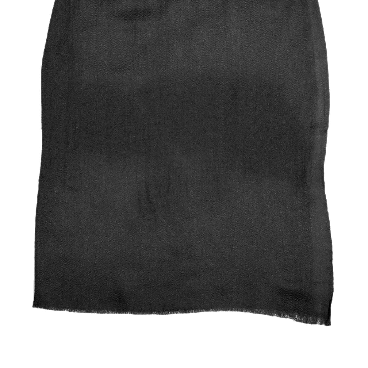 Tamsy Black 100% Cashmere Wool Scarf image number 4