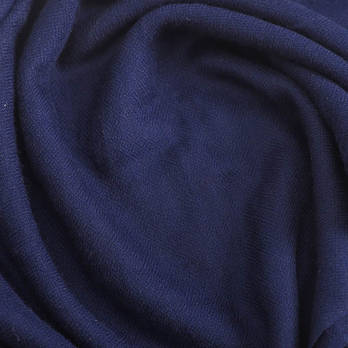 Tamsy Blue 100% Cashmere Wool Scarf image number 5