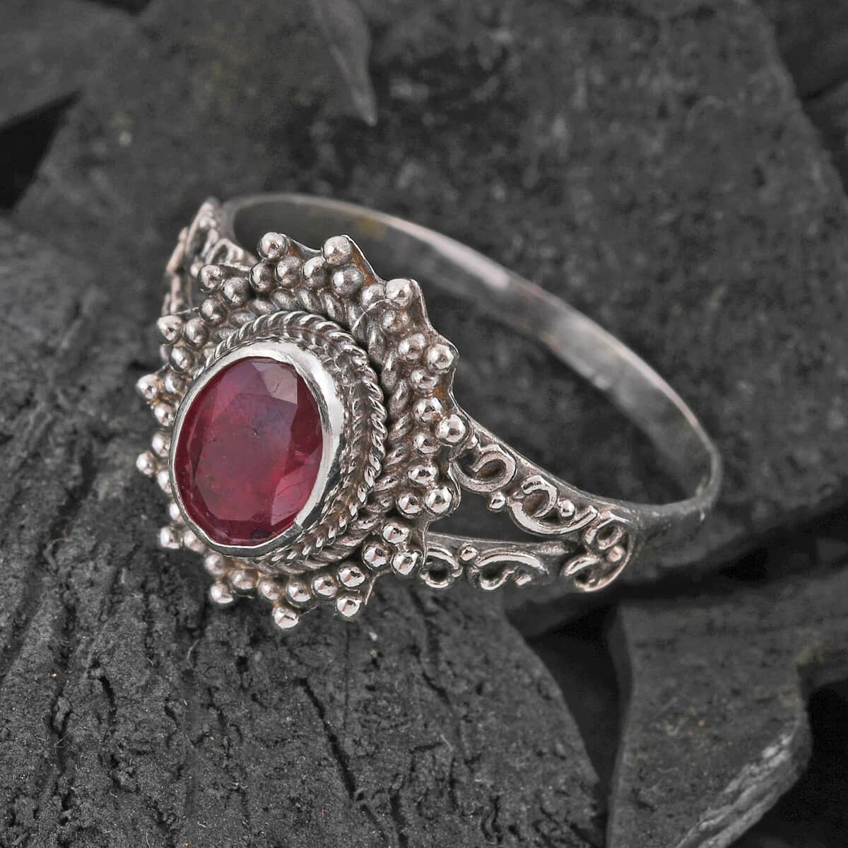 BALI LEGACY Niassa Ruby Ring in Sterling Silver (Size 10.0) 1.50 ctw image number 1