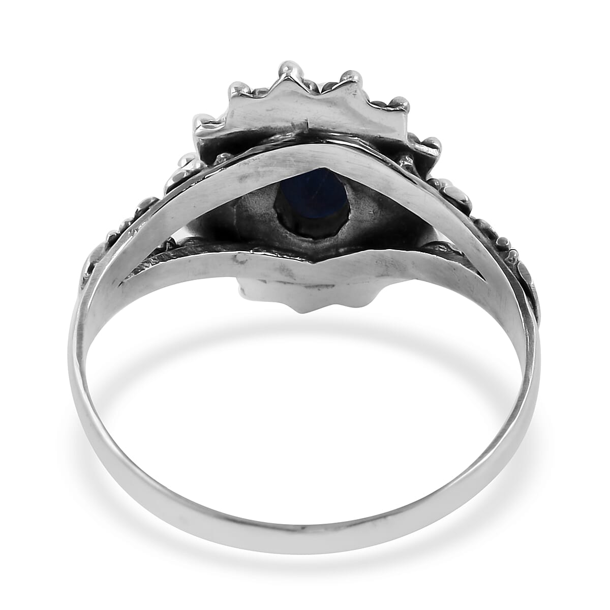 Bali Legacy Diffused Blue Sapphire Ring in Sterling Silver (Size 10.0) 1.50 ctw image number 4