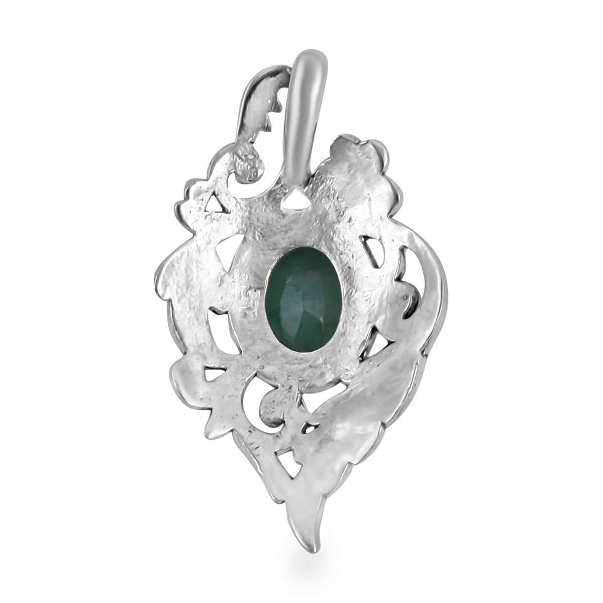 Bali Legacy Socoto Emerald Pendant in Sterling Silver 1.50 ctw image number 3