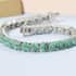 Karis Brazilian Emerald Double Row Bracelet in Platinum Bond, Tennis Bracelet For Women, Birthday Gifts For Her (8.00 In) 12.65 ctw image number 1