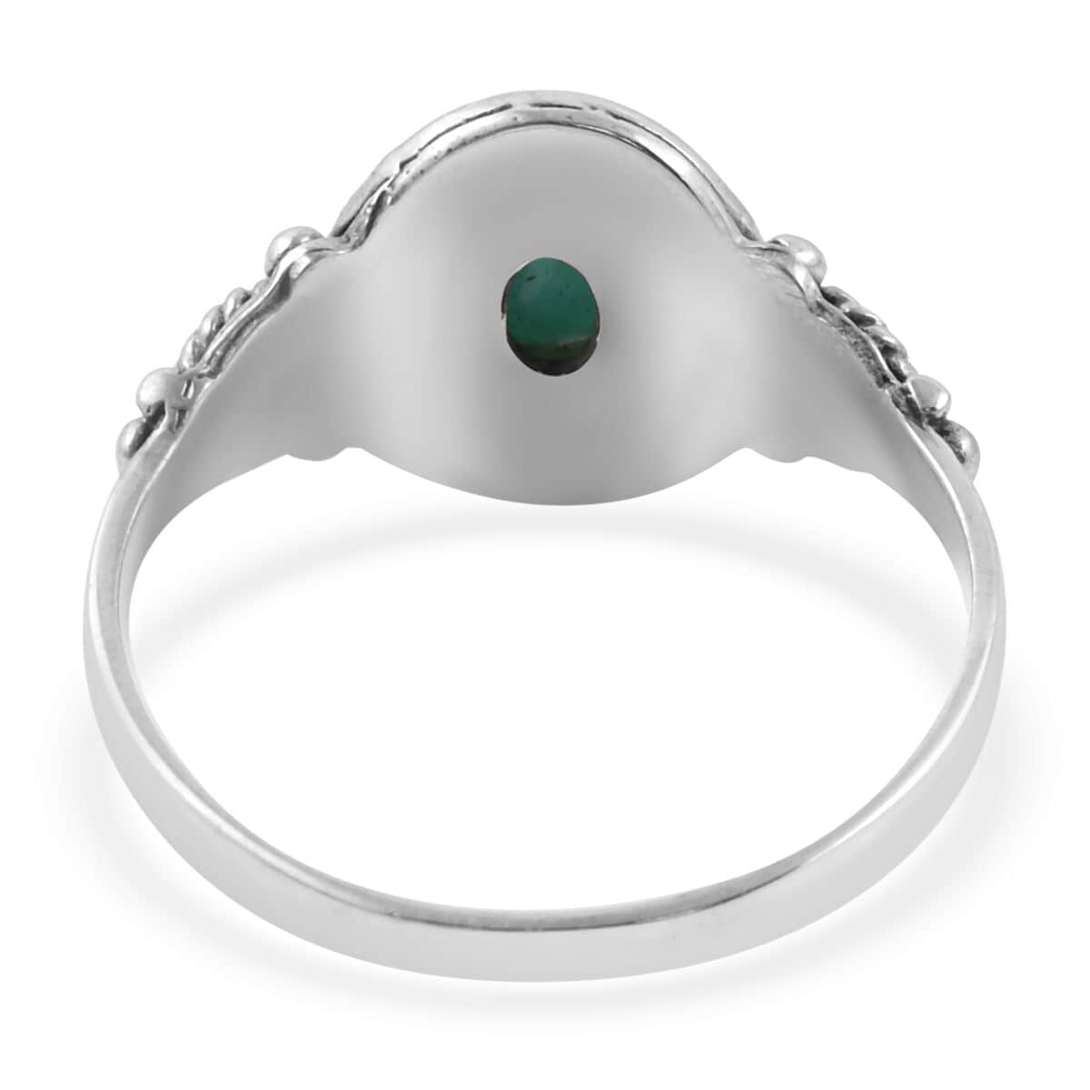 Bali Legacy Socoto Emerald Ring in Sterling Silver (Size 9.0) 1.60 ctw image number 4