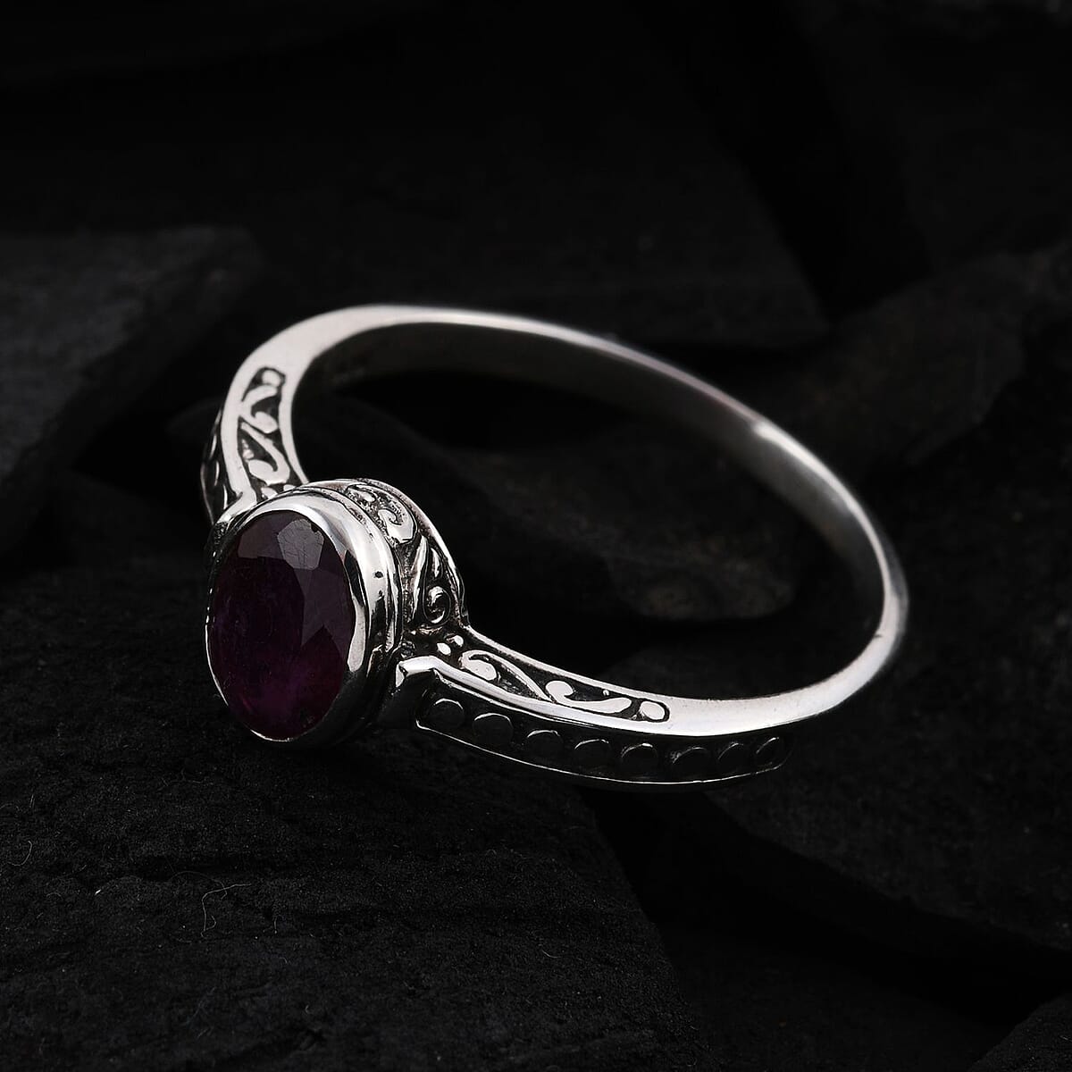 Bali Legacy Niassa Ruby Ring in Sterling Silver (Size 6.0) 1.75 ctw image number 1