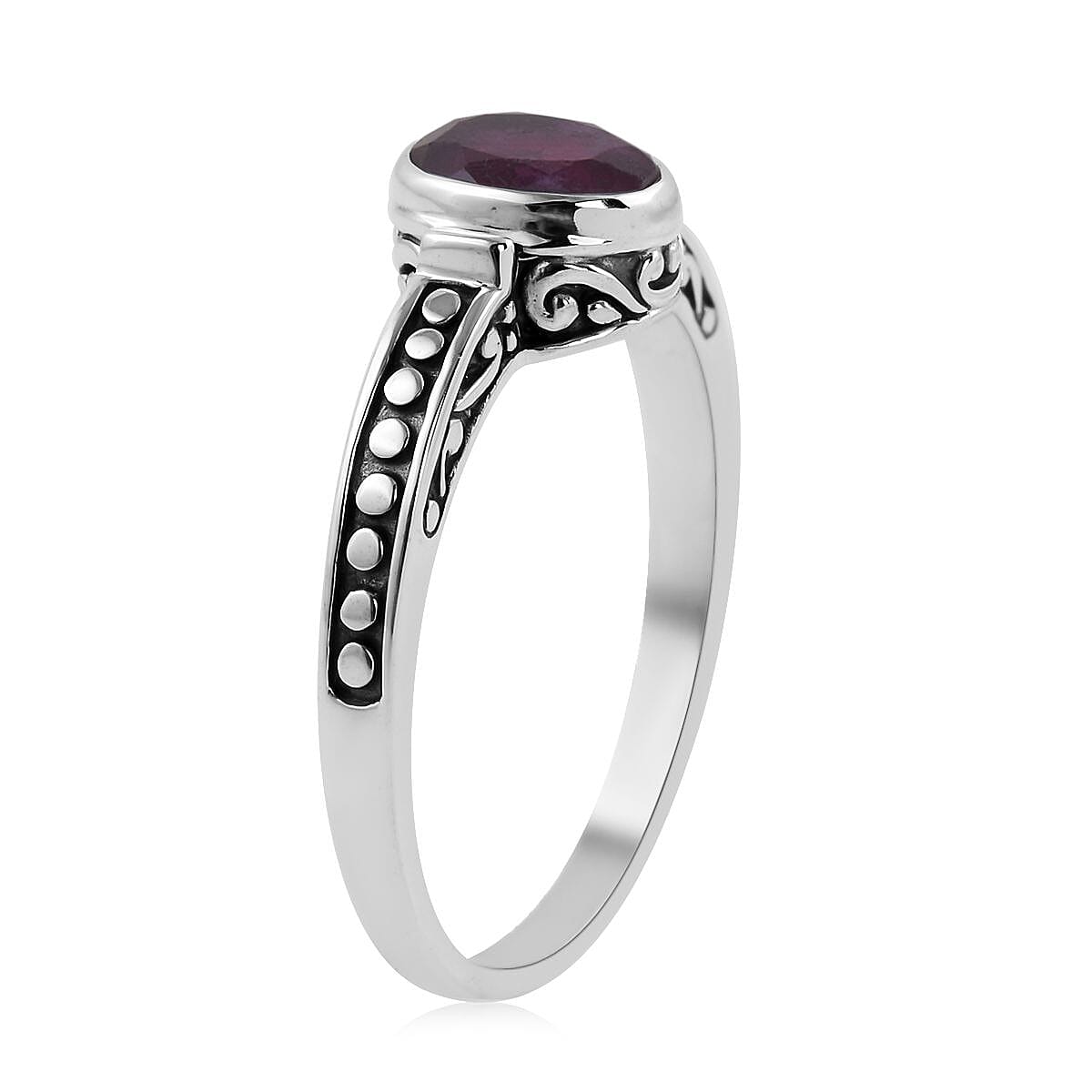 Bali Legacy Niassa Ruby Ring in Sterling Silver (Size 6.0) 1.75 ctw image number 3