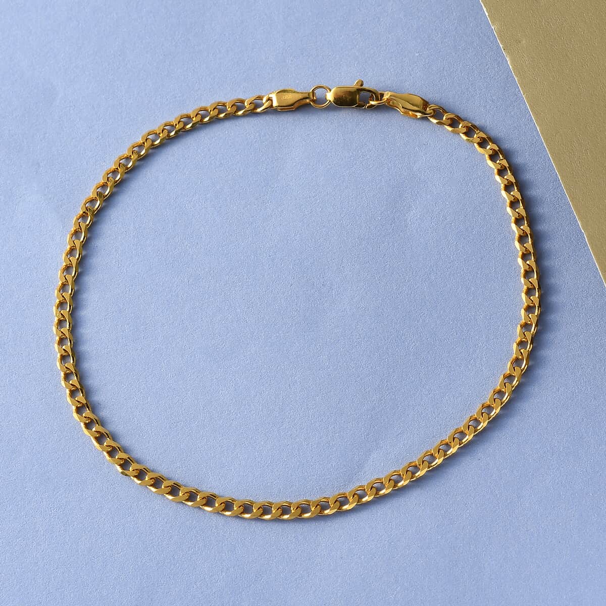 22K Yellow Gold 2mm Curb Chain Bracelet (8.00 In) 5.50 Grams image number 1