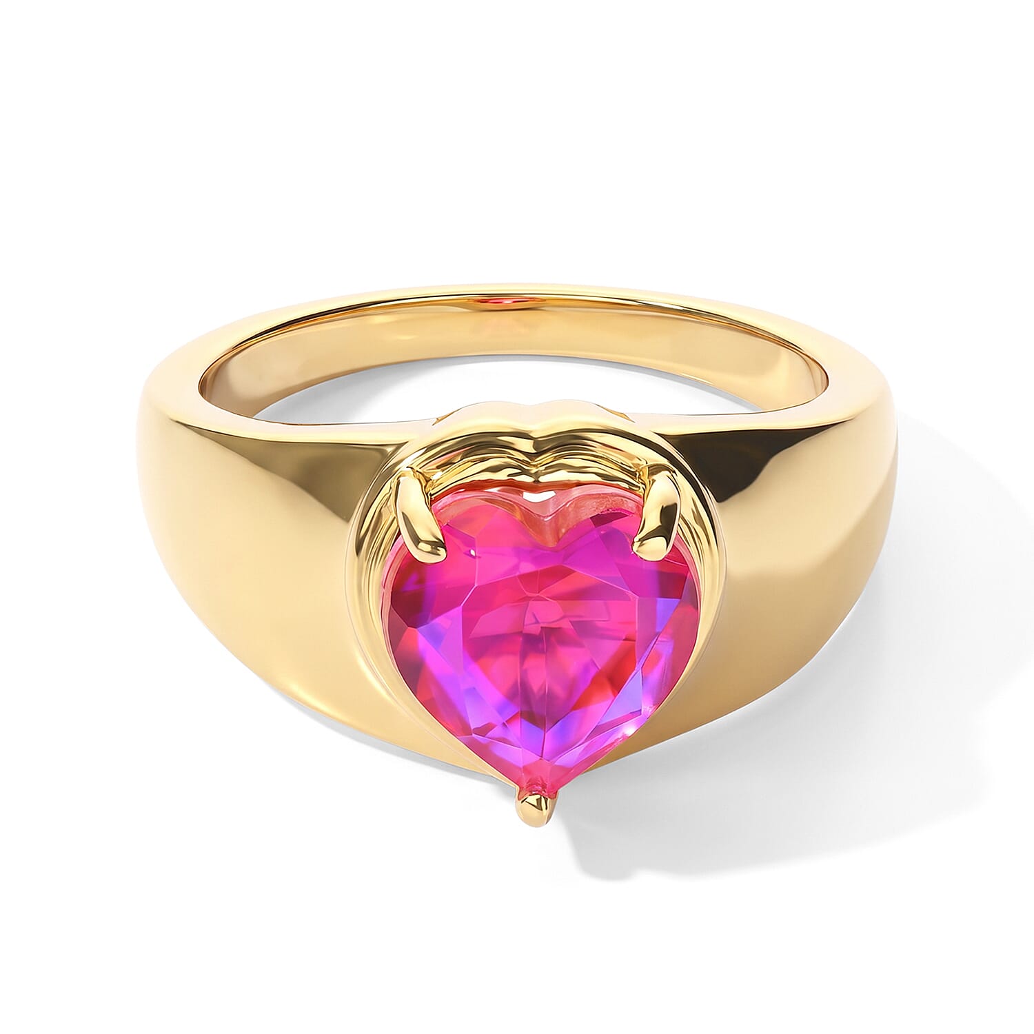 EverTrue Volcanic Triplet Quartz 2.75 ctw Ring in 18K YG Plated (Size 7.0)