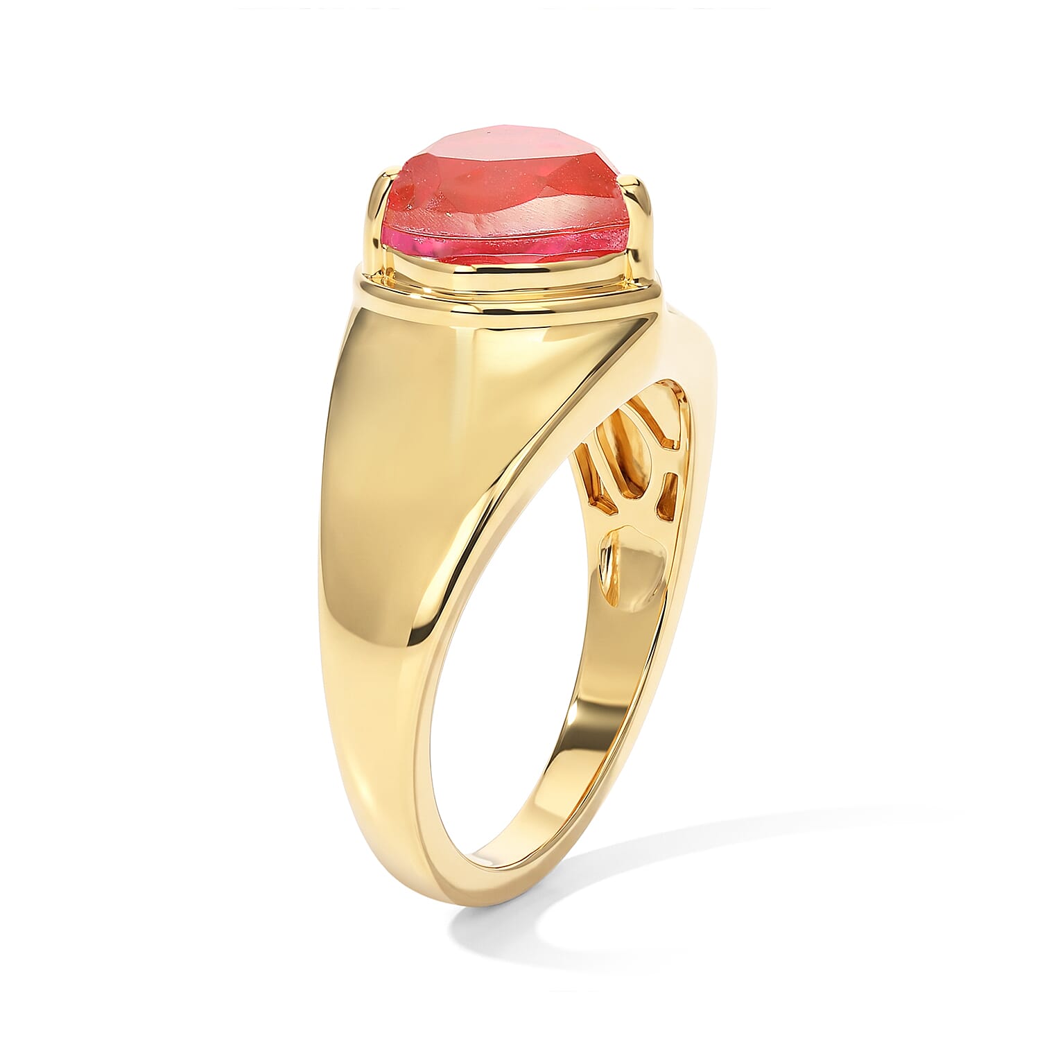 EverTrue Volcanic Triplet Quartz 2.75 ctw Ring in 18K YG Plated (Size 7.0)