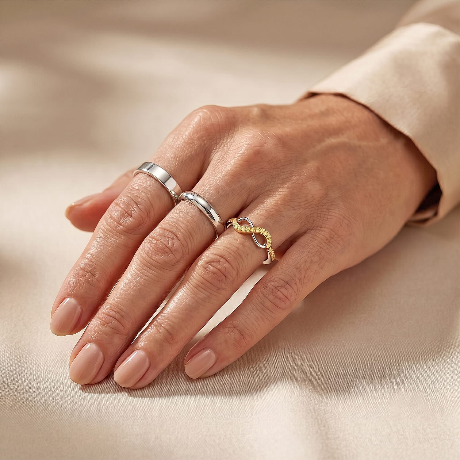 D'Joy Natural Yellow Diamond I3 0.10 ctw Ring in 18K Vermeil Yellow Gold Over Sterling Silver (Size 5.0)