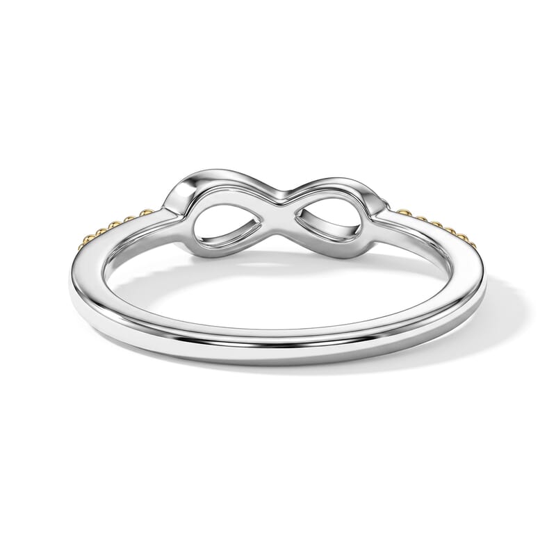 Doorbuster D'Joy Natural Yellow Diamond I3 0.10 ctw Infinity Ring in 18K Vermeil Yellow Gold Over Sterling Silver (Size 7.0)