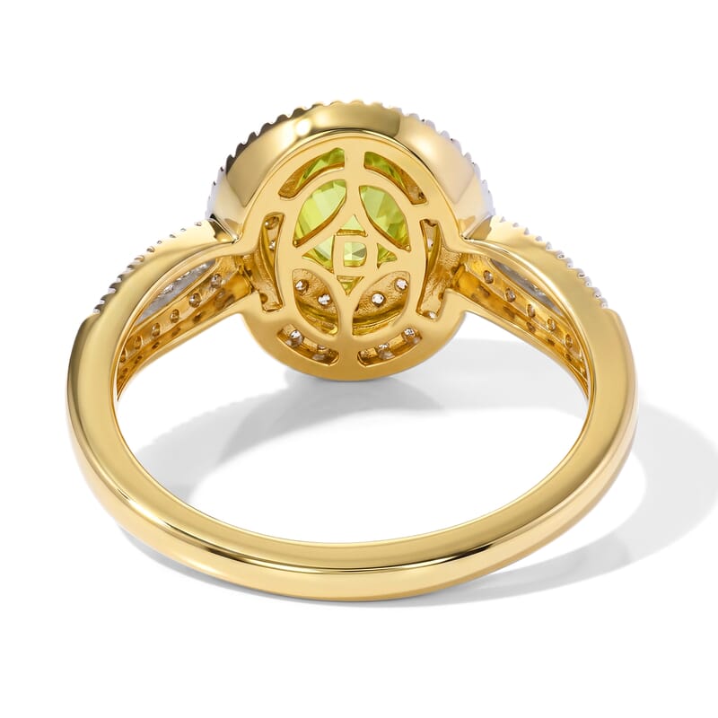 D'Joy Premium Malacacheta Sphene and Multi Gemstone 1.60 ctw Rainforest Aura Ring in 18K Vermeil Yellow Gold Over Sterling Silver (Size 5.0)