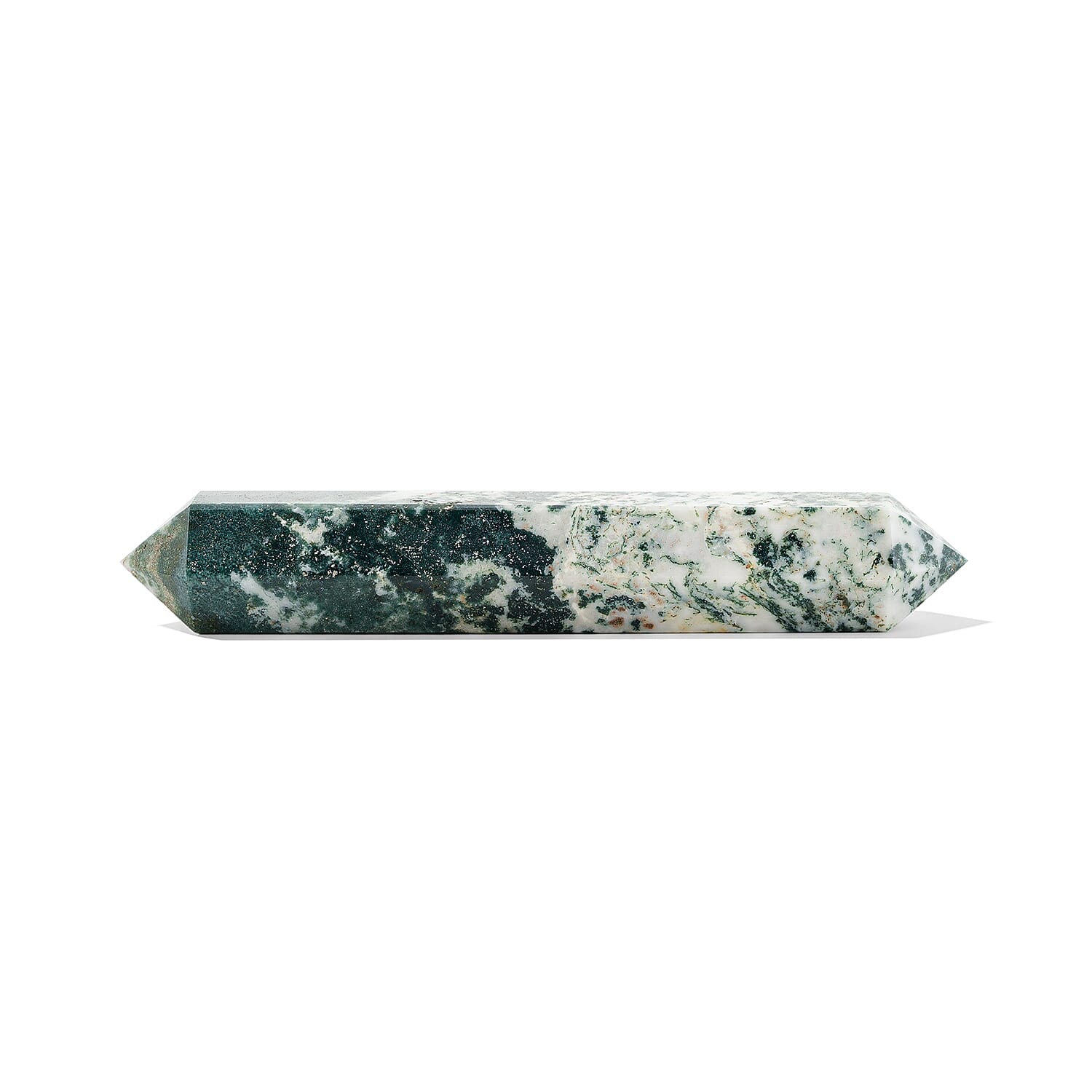 Double-Terminated, Tree Agate Wand 5.5-6 Approx 645Ctw