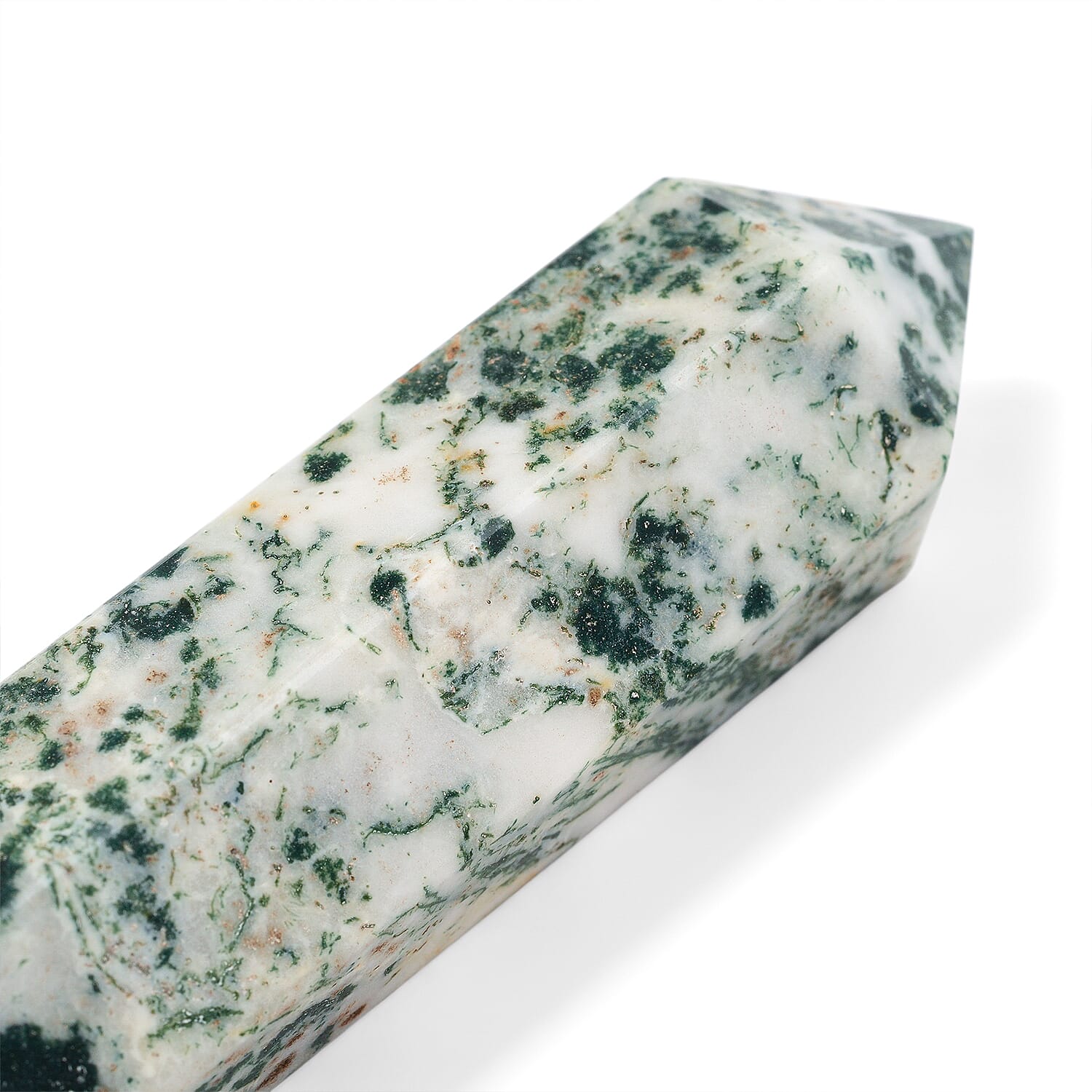 Double-Terminated, Tree Agate Wand 5.5-6 Approx 645Ctw