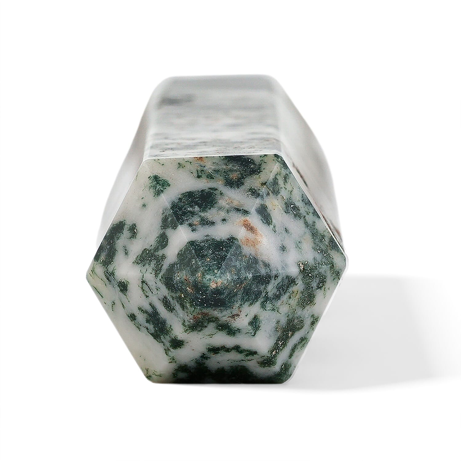 Double-Terminated, Tree Agate Wand 5.5-6 Approx 645Ctw