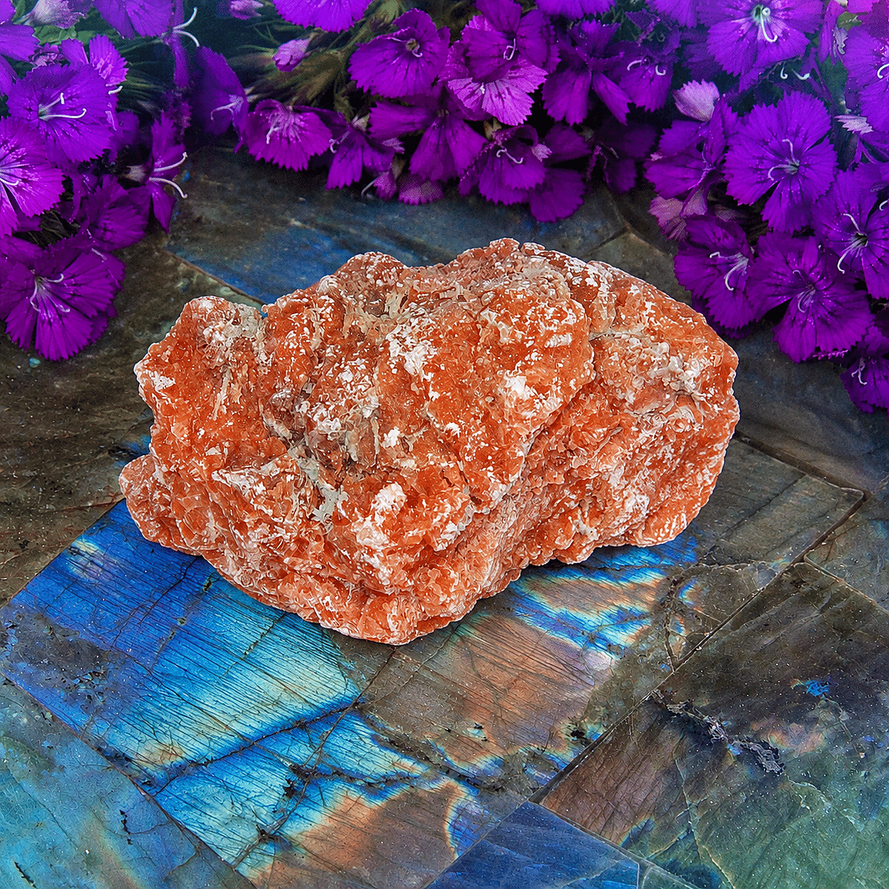 Natural Orange Gypsum 1-2 Approx 160Ctw