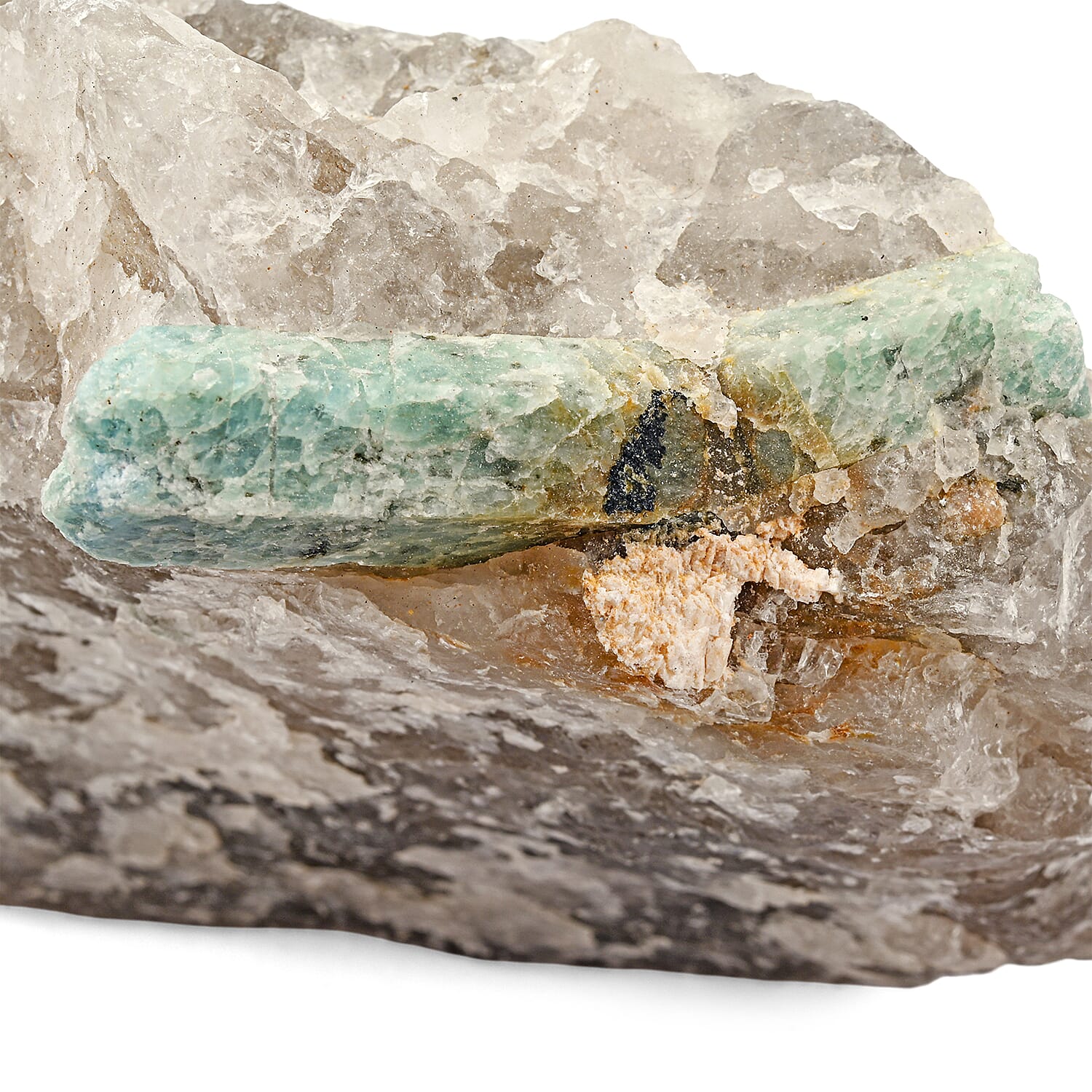 Natural Aquamarine in Quartz 4-5 Approx 2065Ctw
