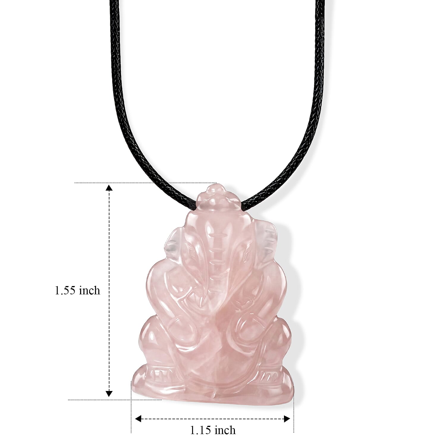 Rose Quartz 109.00 ctw Carved Necklace in Platinum Bond 16-19 Inches
