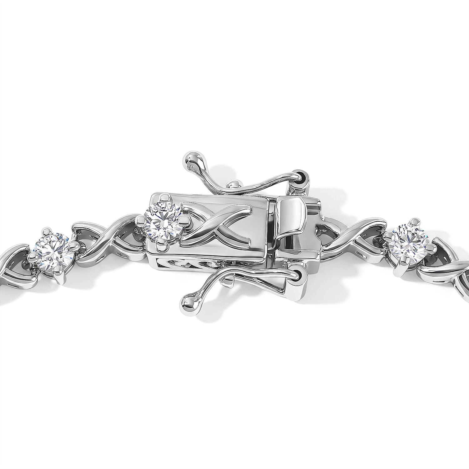 EverTrue Moissanite 2.30 ctw Bracelet in Platinum Bond (7.25 In)