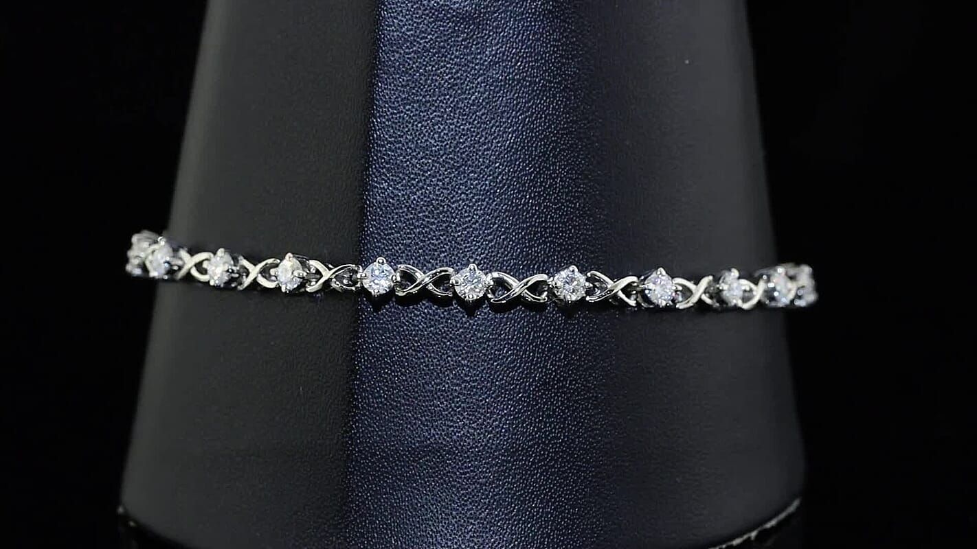 EverTrue Moissanite 2.50 ctw Bracelet in Platinum Bond (8.00 In)