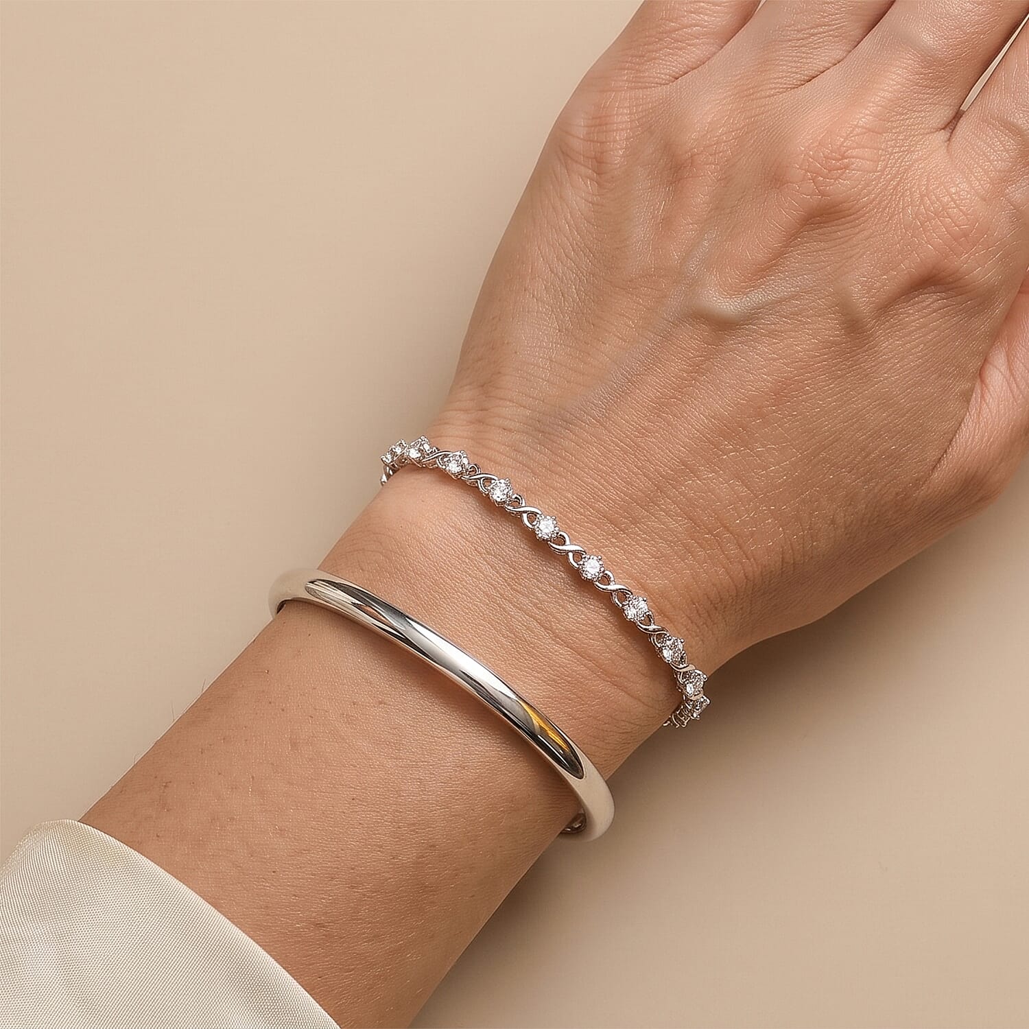 EverTrue Moissanite 2.50 ctw Bracelet in Platinum Bond (8.00 In)