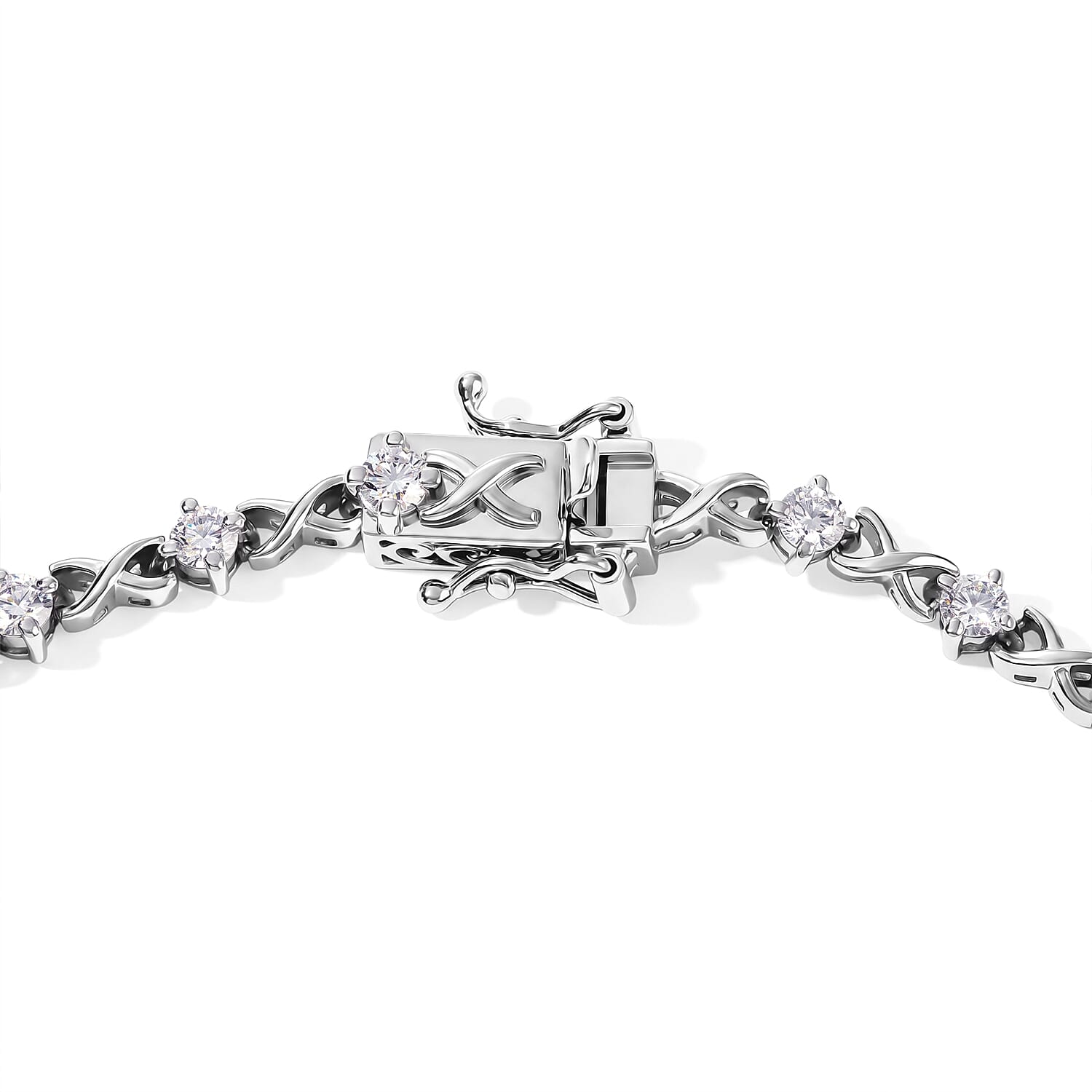 EverTrue Moissanite 2.50 ctw Bracelet in Platinum Bond (8.00 In)