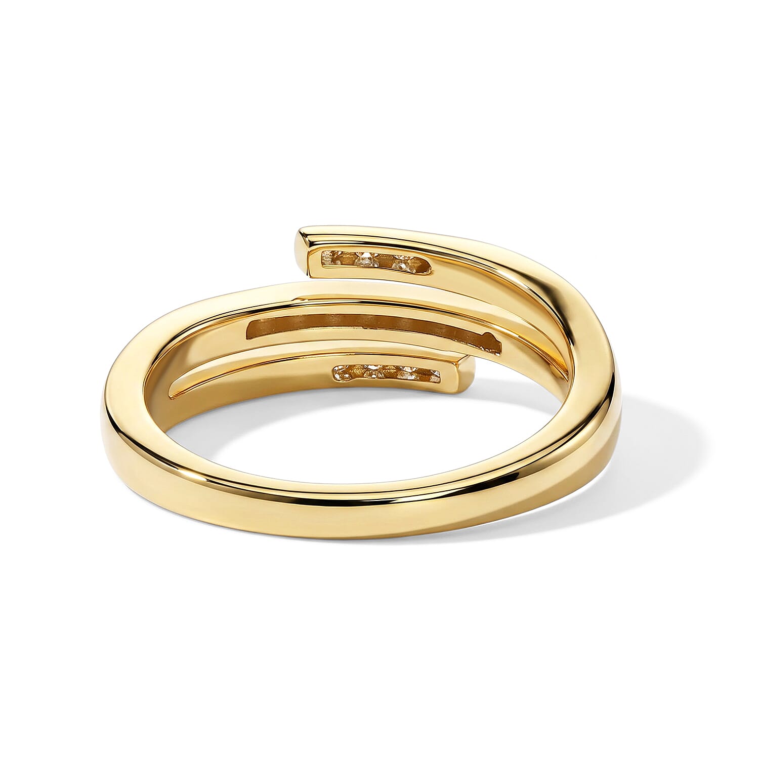 D'Joy Yellow Diamond 0.25 ctw Ring in 18K Vermeil Yellow Gold Over Sterling Silver (Size 6.0)