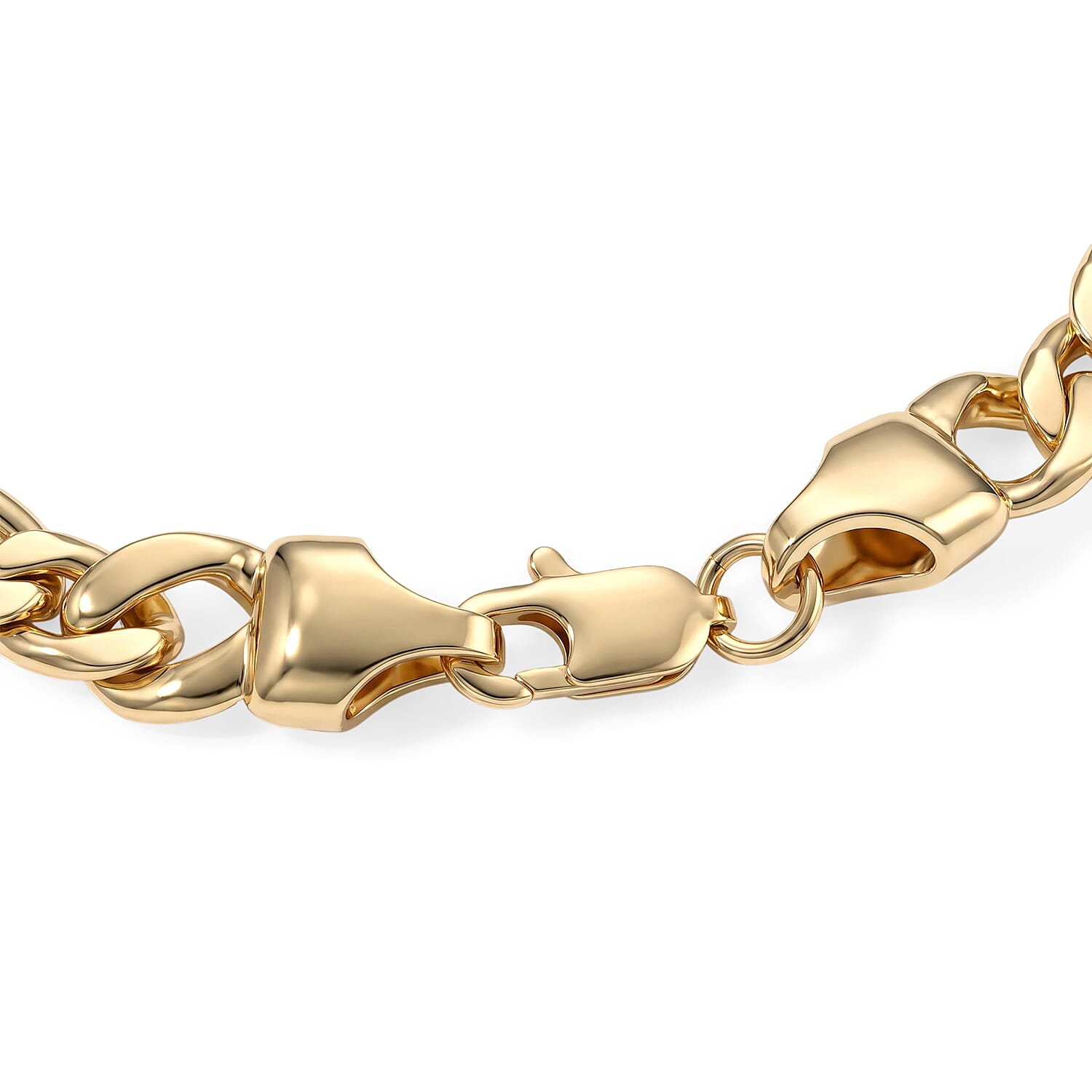 Simulated Multi Color Diamond Line of Faith Virgin Mary Bracelet in Goldtone (8.50 In)